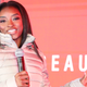 Olympic Gymnast Simone Biles appears in Times Square for SK-II Beauty Campaign on March 03, 2020 in New York City.